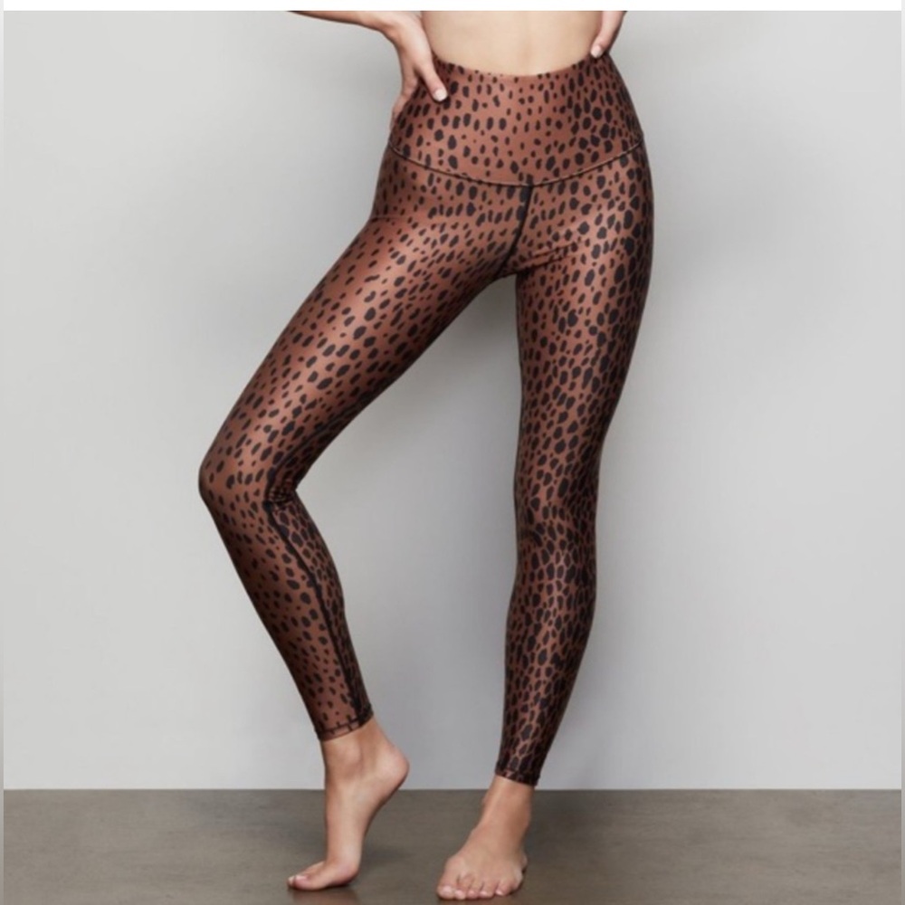 Good American Leggings Women's Size 6 / 3XL Core Strength High Waist‎ Cheetah